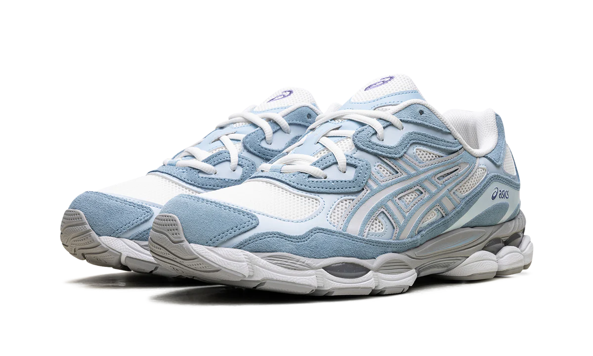 Asics Gel-NYC Baskets Homme/Femme – Coloris Cream Arctic Sky – Chaussures de Running Lifestyle